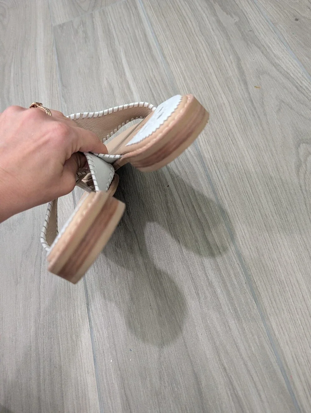 Jack Rodgers White Flip Flop Sandals Size 9